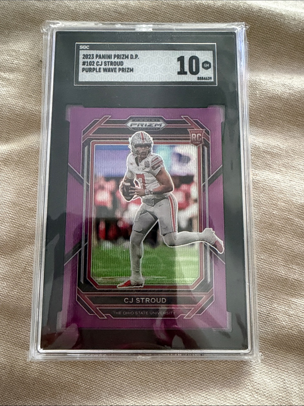 Panini Prizm CJ Stroud Purple Football Rookie Card - Graded SGC 10